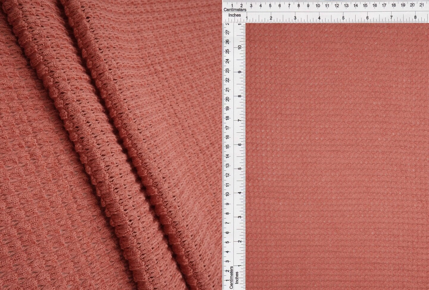 1 Yard Oversize Waffle Solid Knit Fabric 220 GSM, 54/56″ Wide Polyester Rayon Spandex Blend