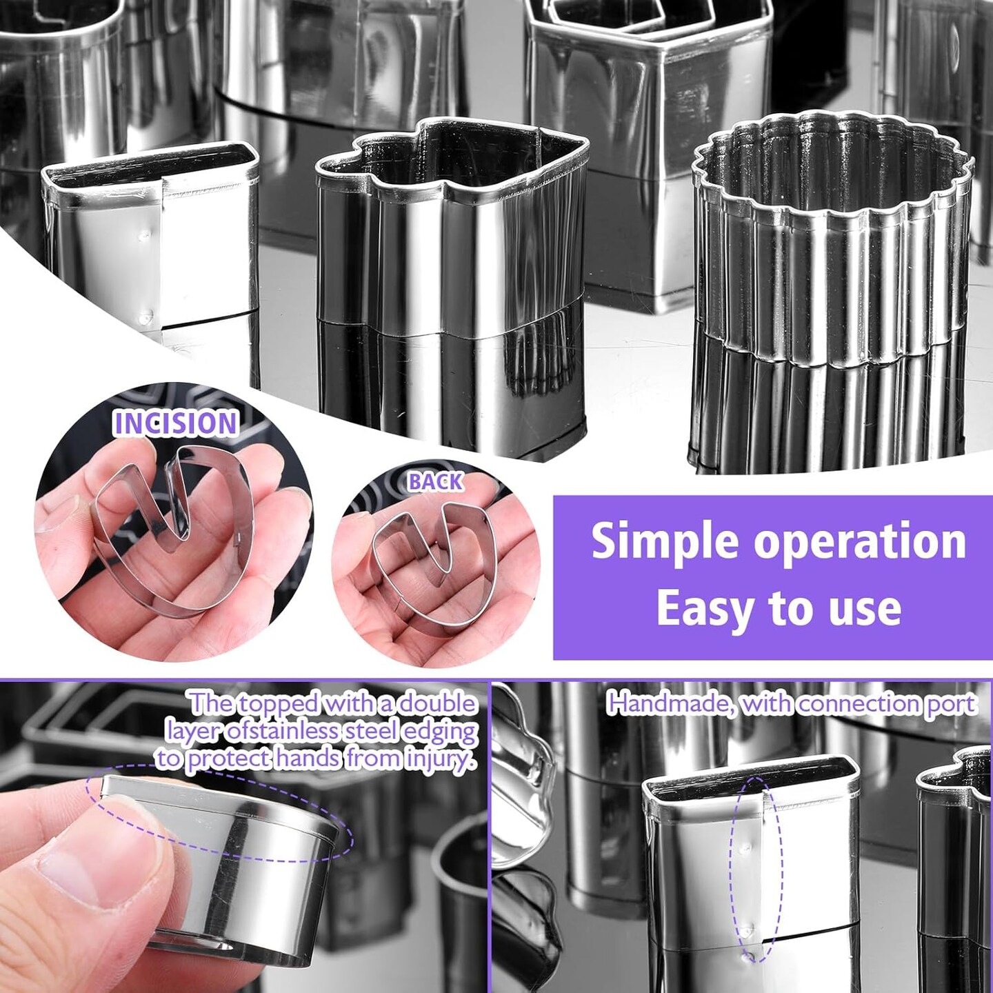 181pcs Clay Tools Set with 44 Shapes Stainless Steel, 16 Circle Shape,1 Clay Letter,120 Accessories