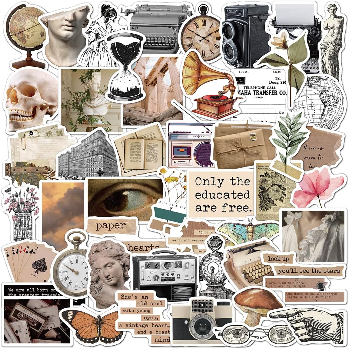 Old Times Vintage Stickers Scrapbook Supplies (Spring Flowers) 2.6 x 2.3 x 0.3 inches