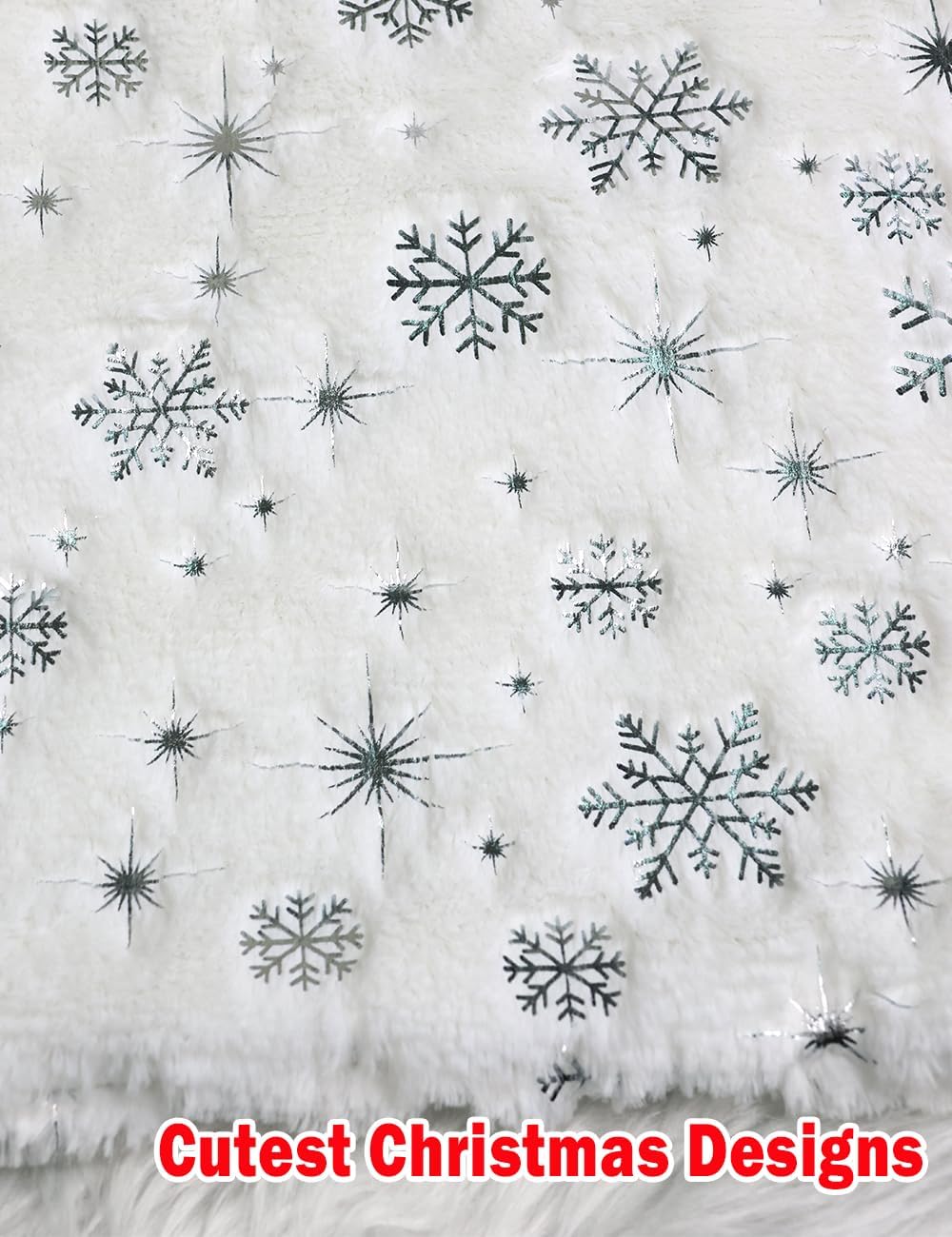 Snowflakes Glitter Printed Christmas Pillow Covers