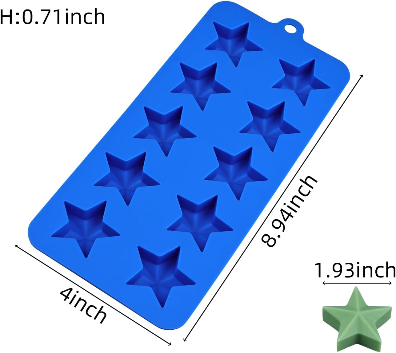 3pcs Silicone Star Candy Molds