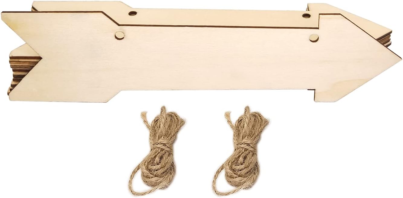 24 Pack Unfinished Wooden Arrow