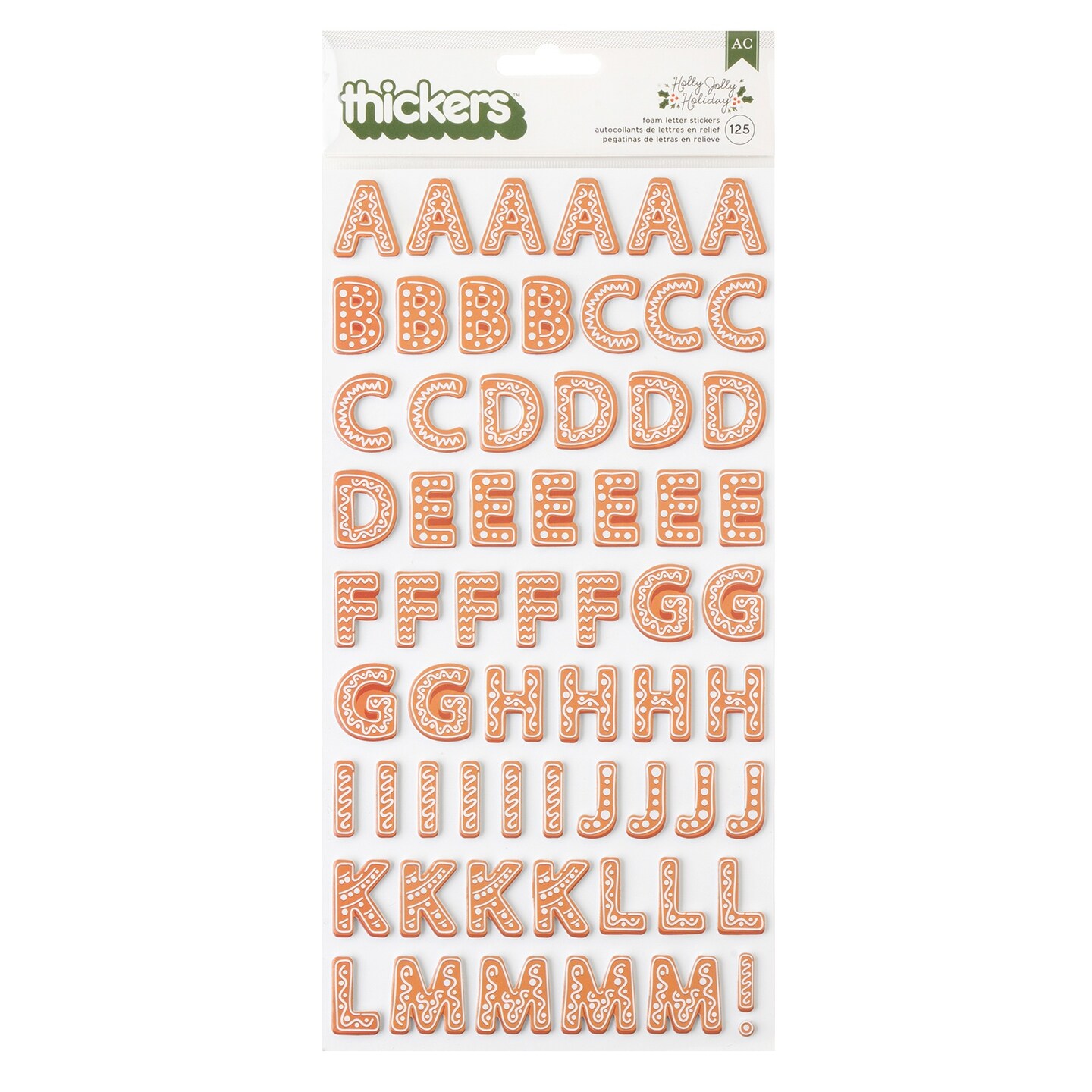 Crate Paper Holly Jolly Thickers -Alphabet
