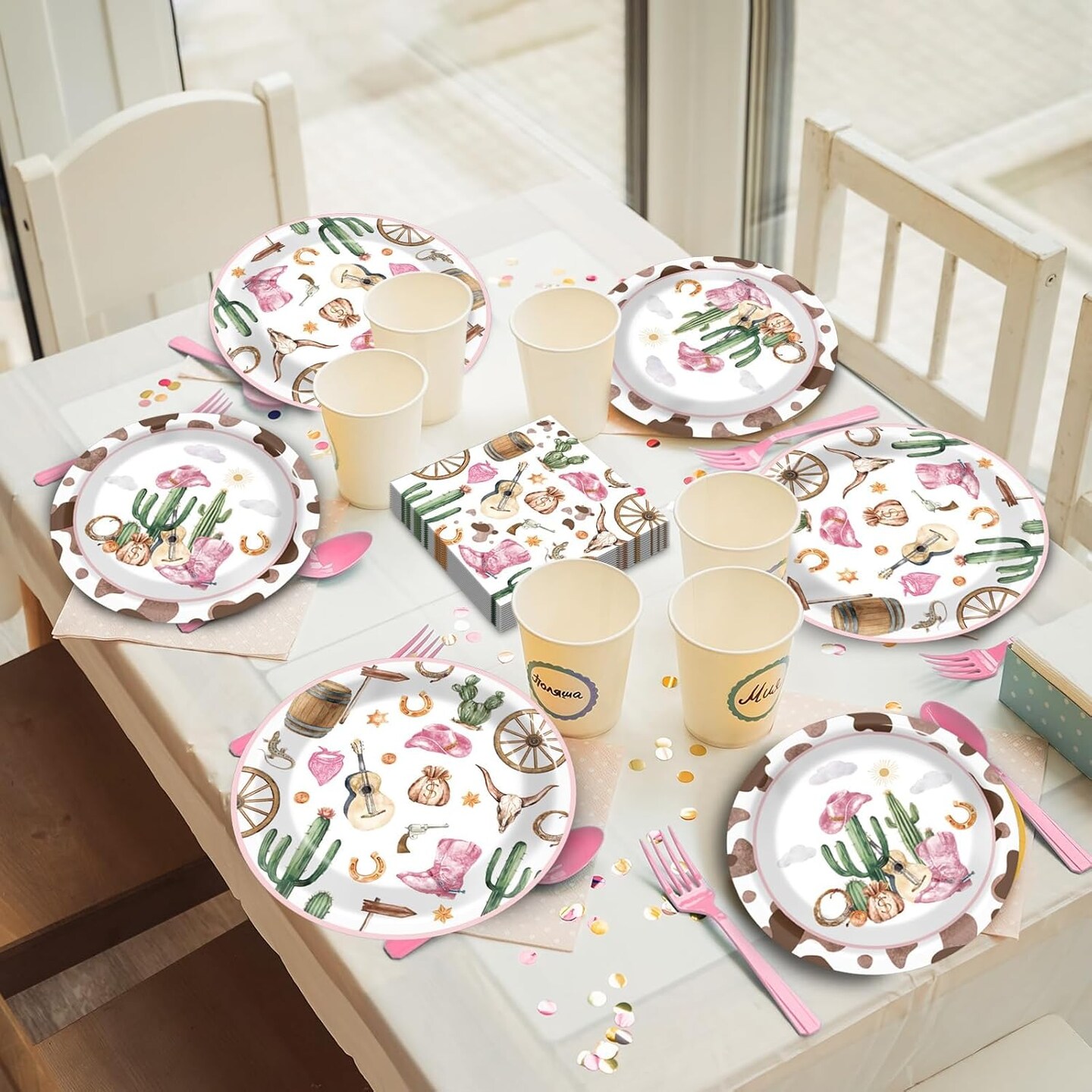 Wild West Cow Print Tableware Decor