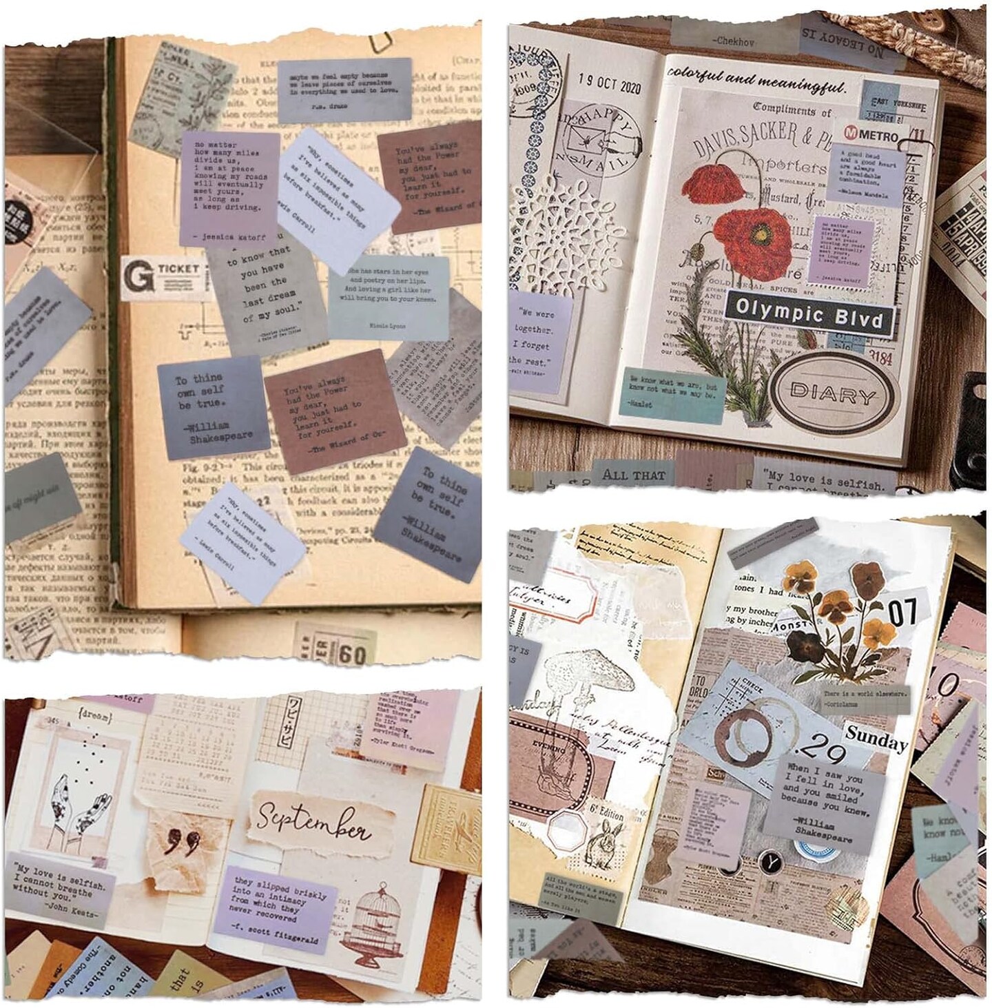180pc Scrapbook Stickers - 60 Unique Quote Stickers