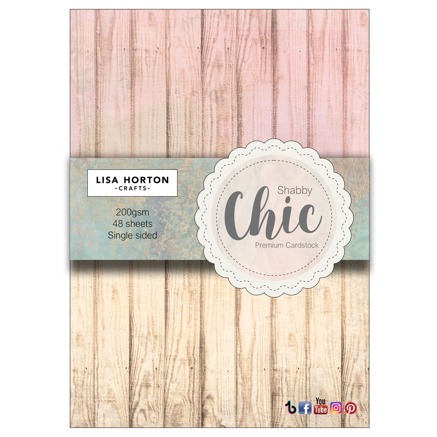 Lisa Horton Crafts A5 Cardstock 48/Pkg-Shabby Chic
