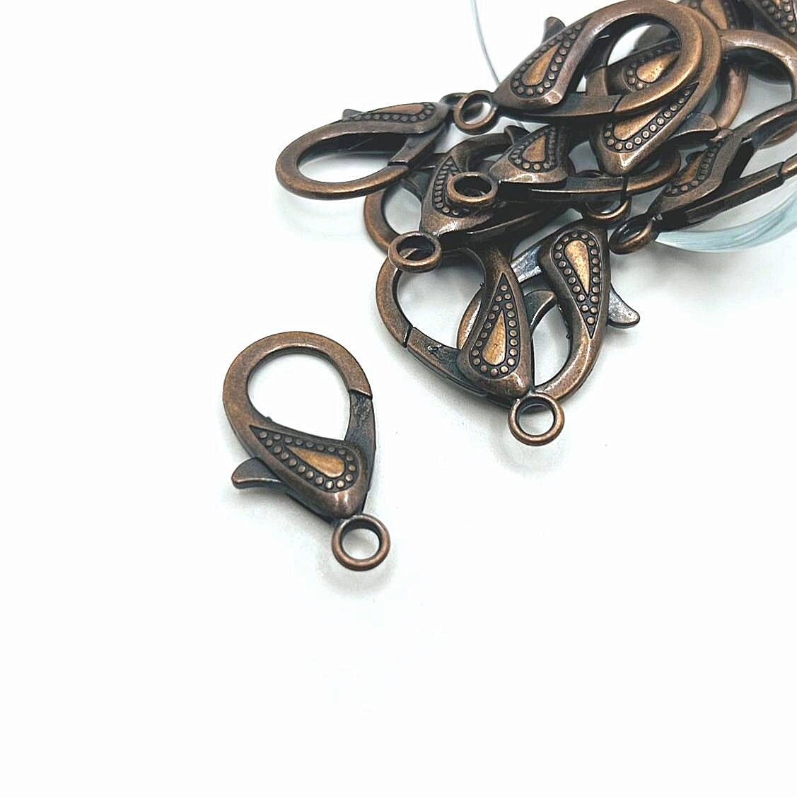 16x31mm Copper Decorative Lobster Clasps