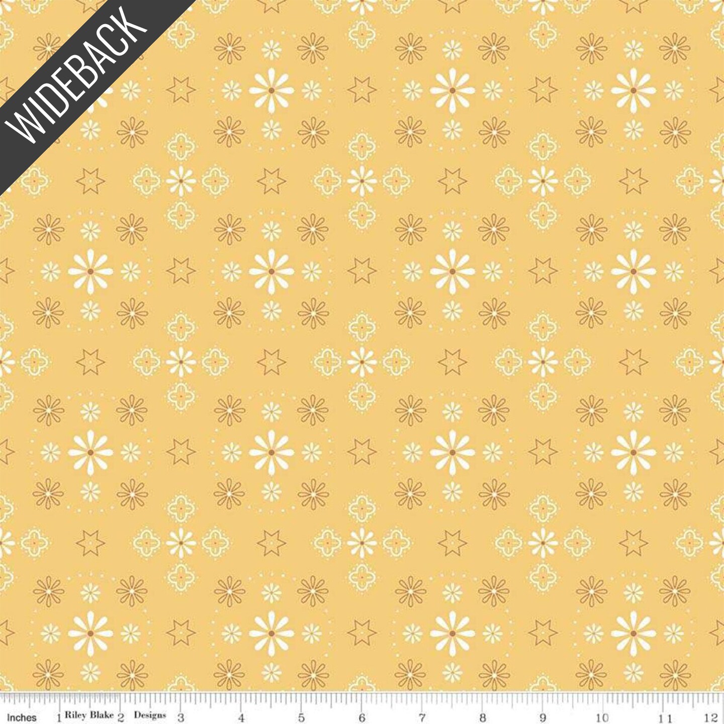 Bandana Wideback (108 Inch) in Honey (wb6420-honey) | Bee Plaids | Lori Holt | Riley Blake