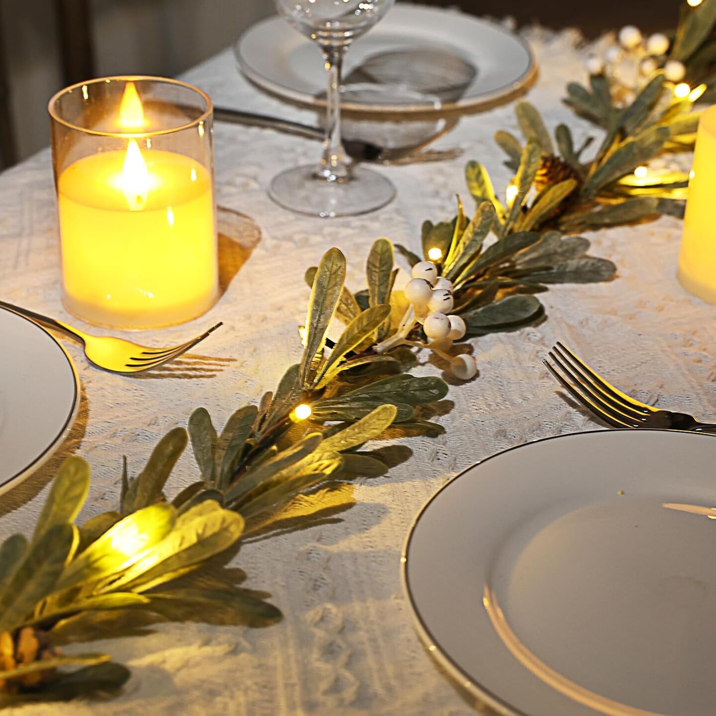 6FT Greenery Garland with Lights