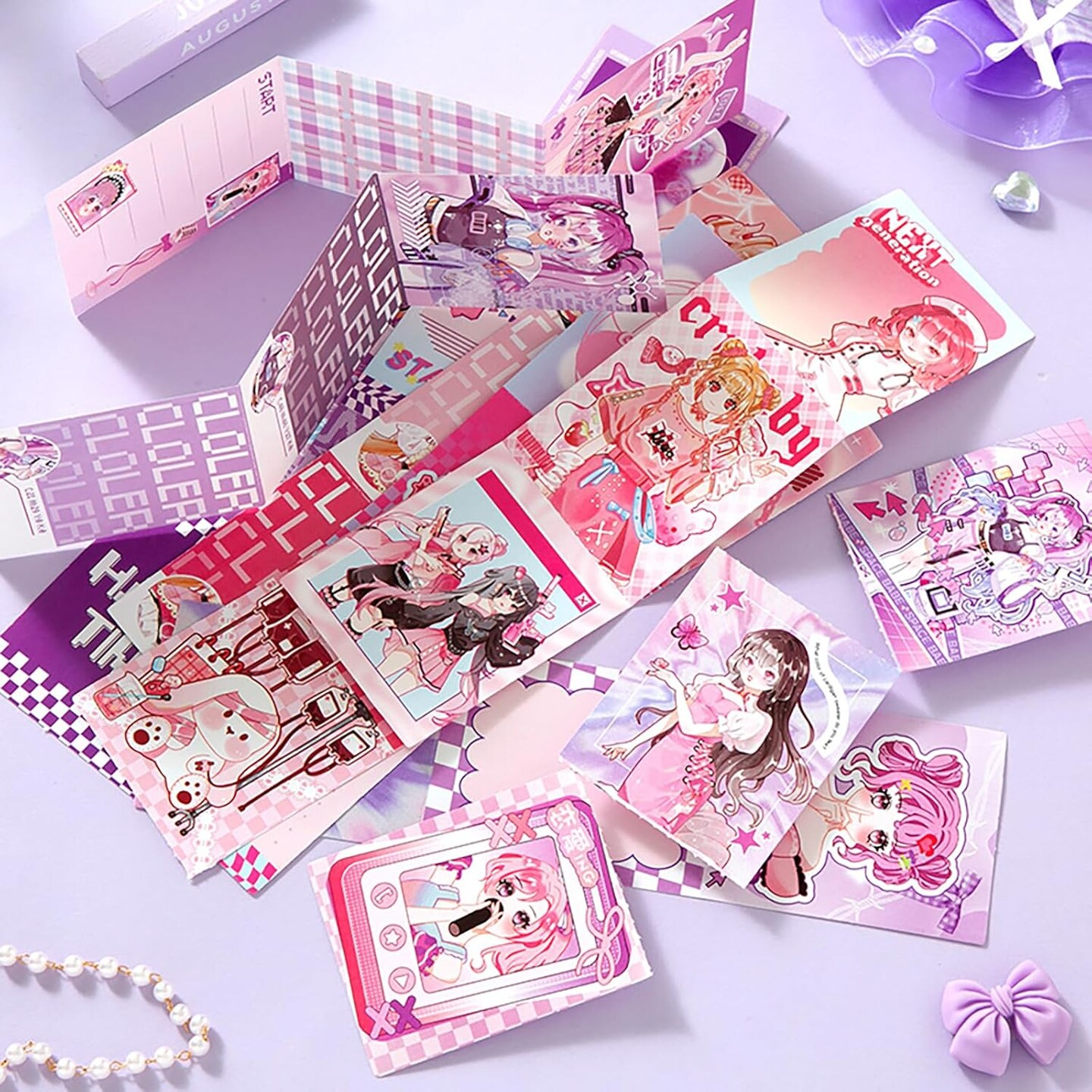 Kawaii Scrapbook kit for Girls (purple) 9 x 7.5 x 0.78 inches