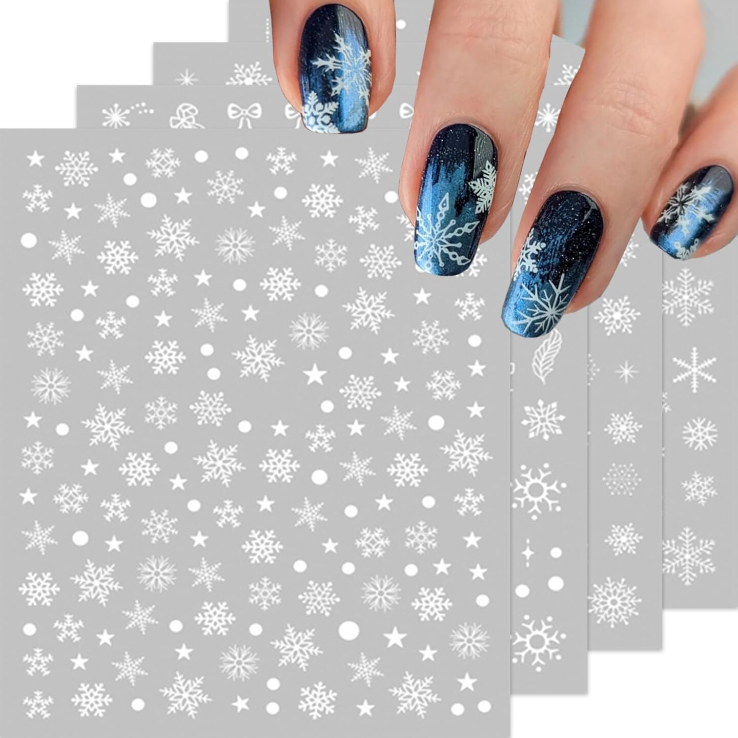 Snowflake Nail Art Stickers 10 Sheets