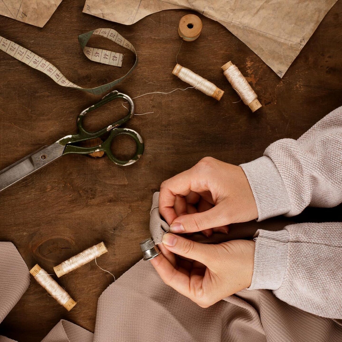 5PCS Metal Thimbles for Hand Sewing