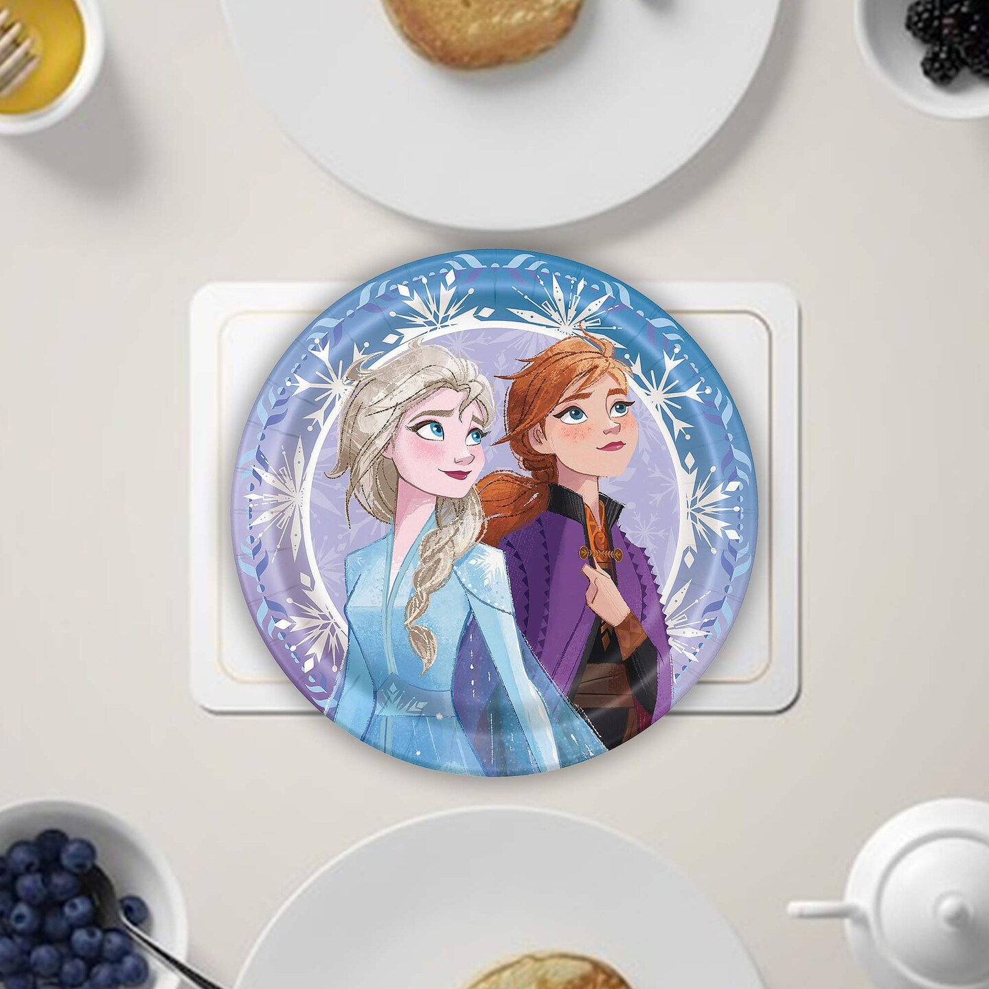 8 Count Frozen Elsa Anna Paper Dinner Plates Birthday Party Supplies Princess Theme 9&#x22;