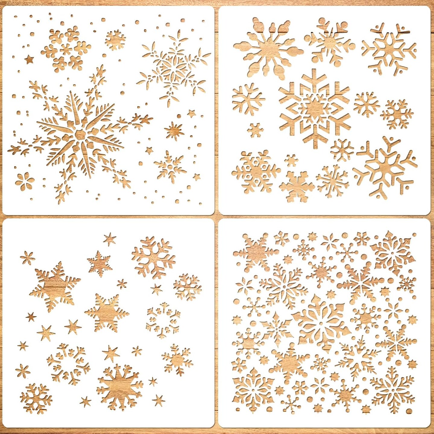 Large Christmas Snowflake Stencil Template
