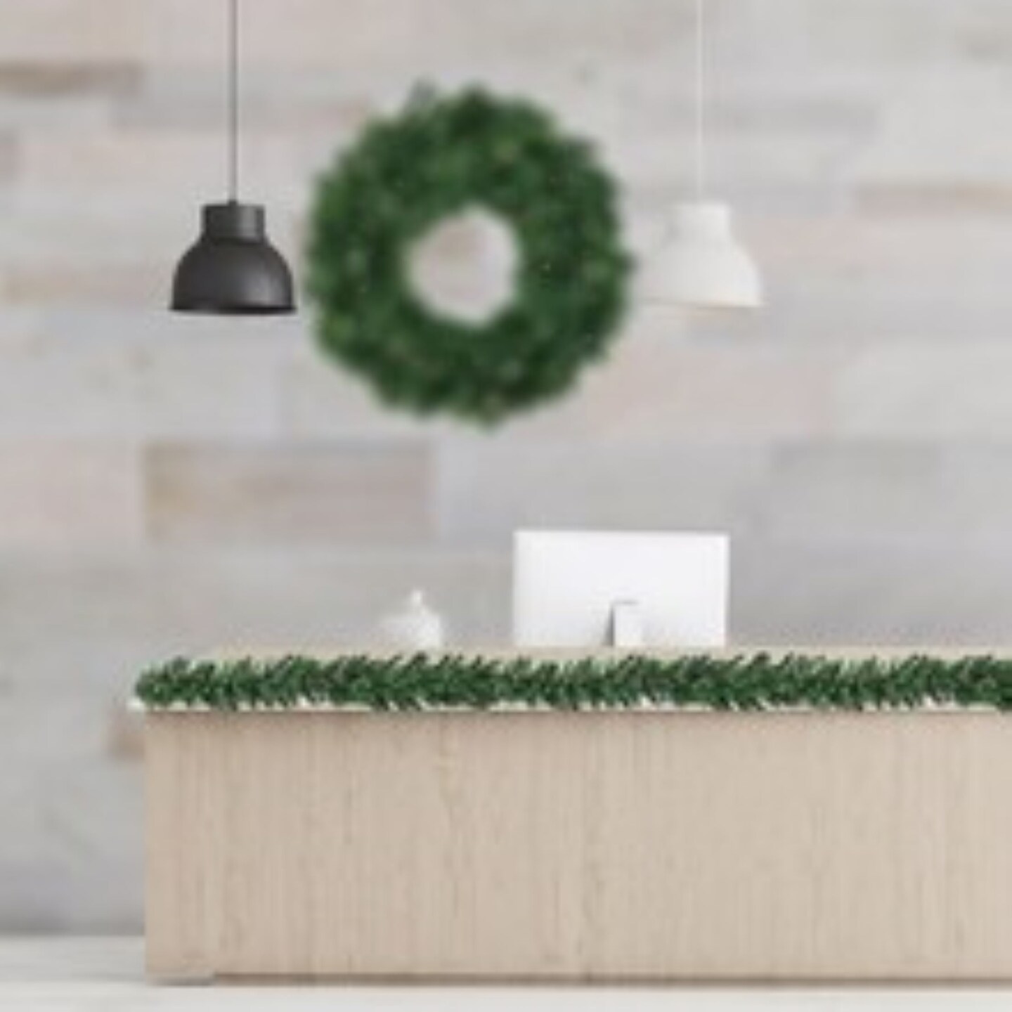 2PC Pre-Lit Christmas Garland 6&#x27; Artificial Pine - 120 Tips, 12&#x22; Wide with 75 Battery-Powered LED Lights