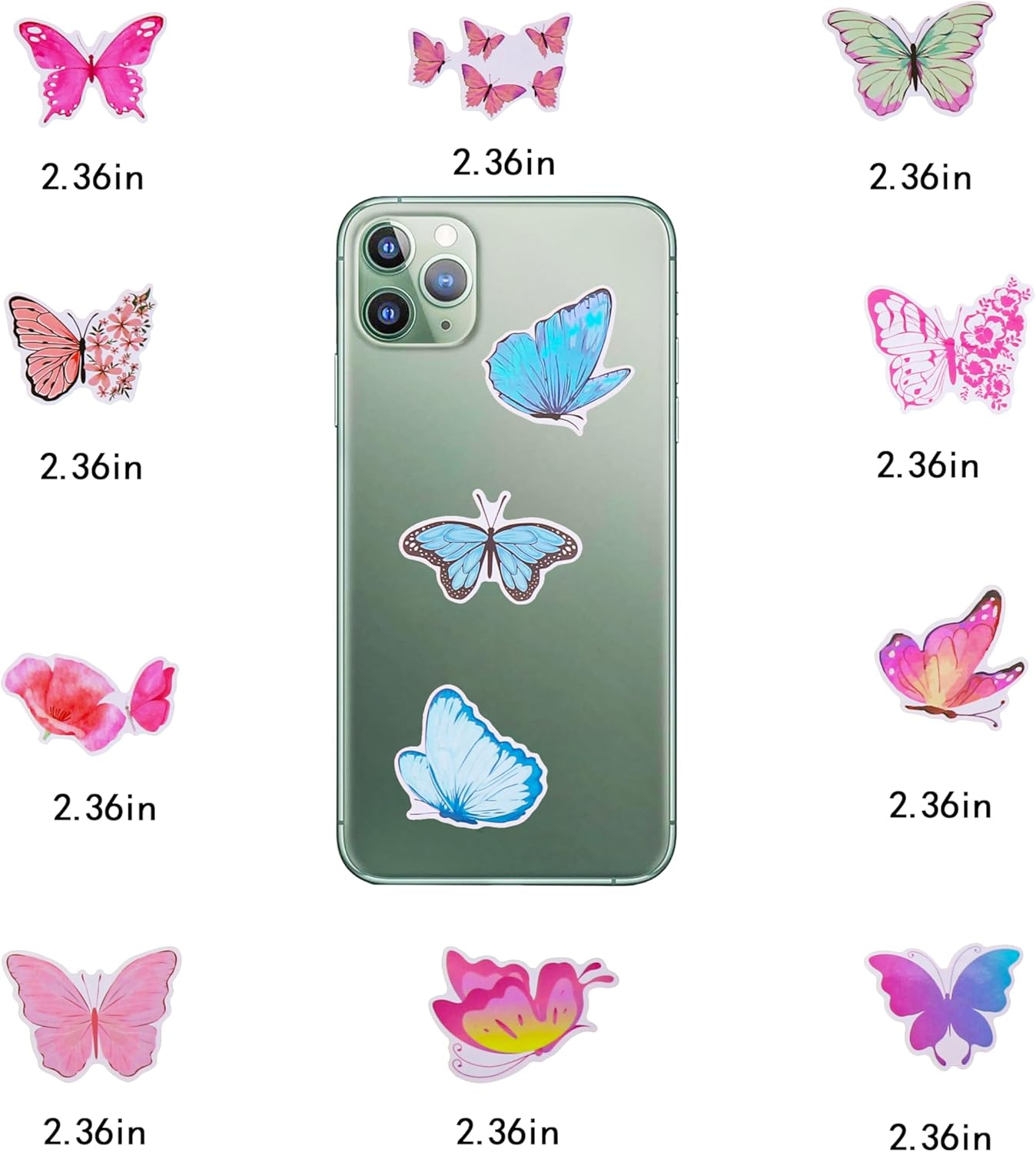 100 Pack Butterfly Stickers, Butterfly Party Favors