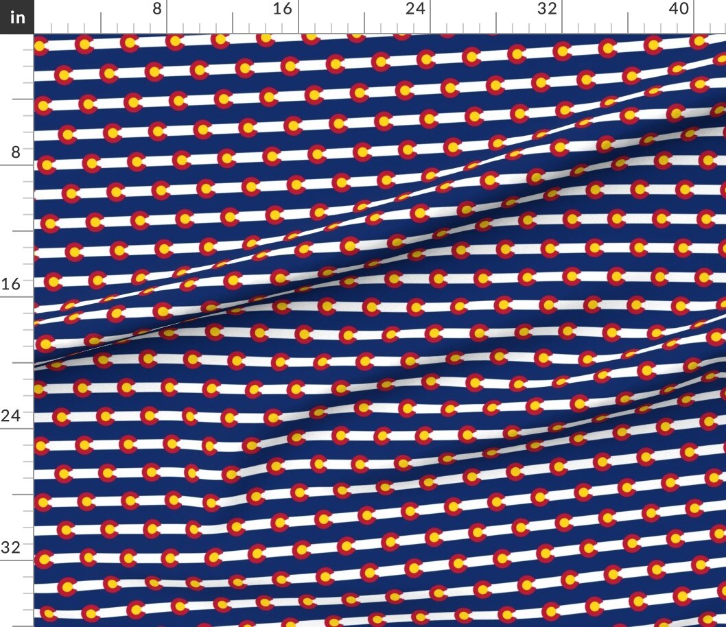 Various Fabrics by the Yard or Fat Quarter Colorado Flag Flags Usa United States America Custom Printed Fabric by Spoonflower
