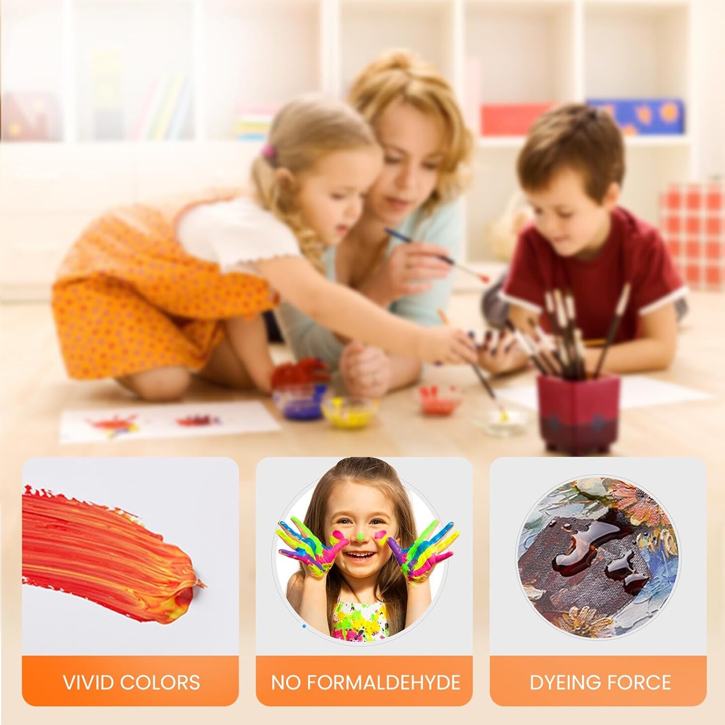 Acrylic Paint Set, Canvas Painting Kit with 24 Acrylic Paints( 31 Pieces Set )