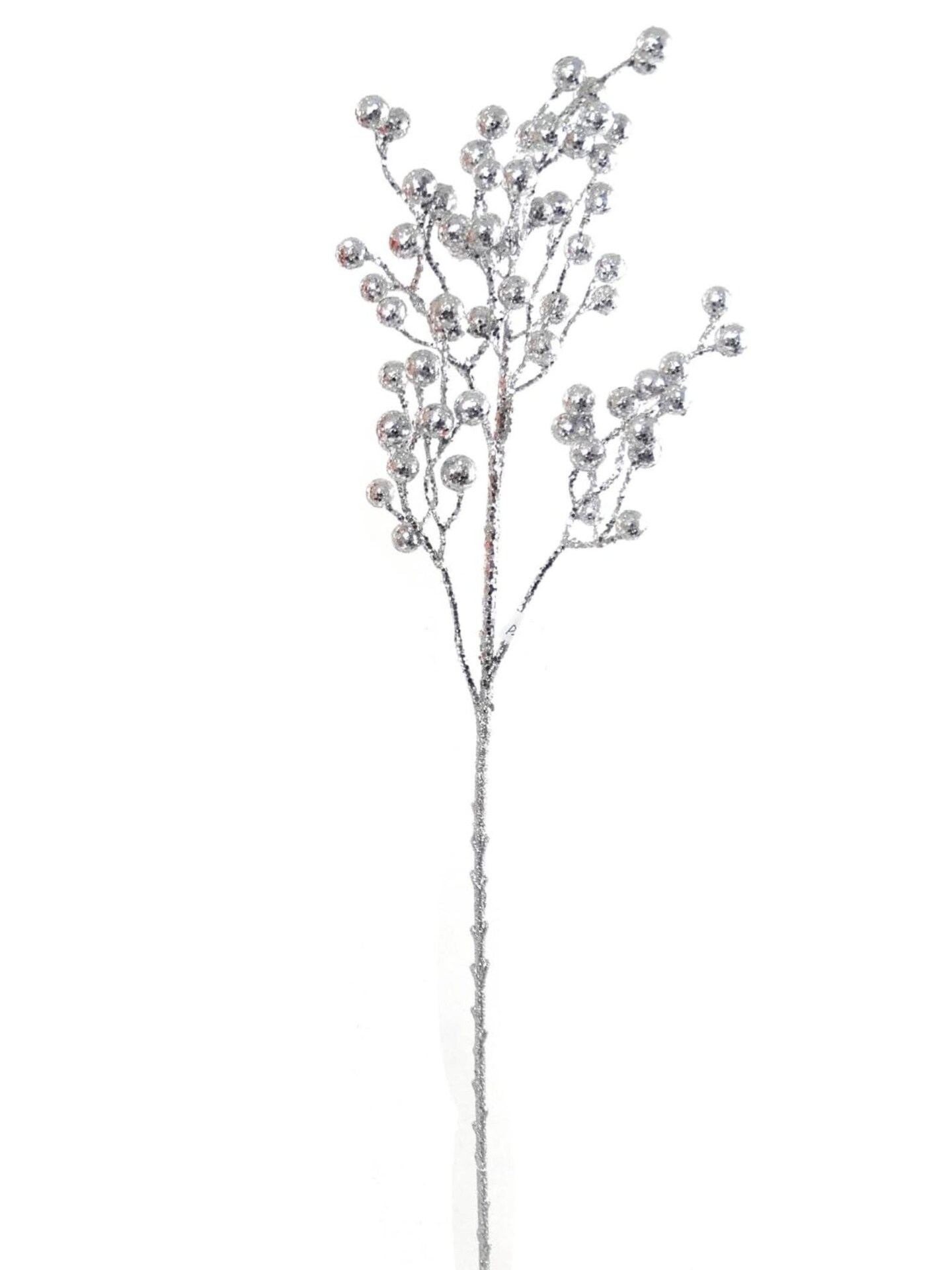 26" Silver Glitter Ball Spray - Set of 6, Sparkling Holiday Accents, Ideal for Christmas Decor & Floral Arrangements - Perfect for Home, Office - 2024 Christmas Collection, Floral Home by Artificial Flowers