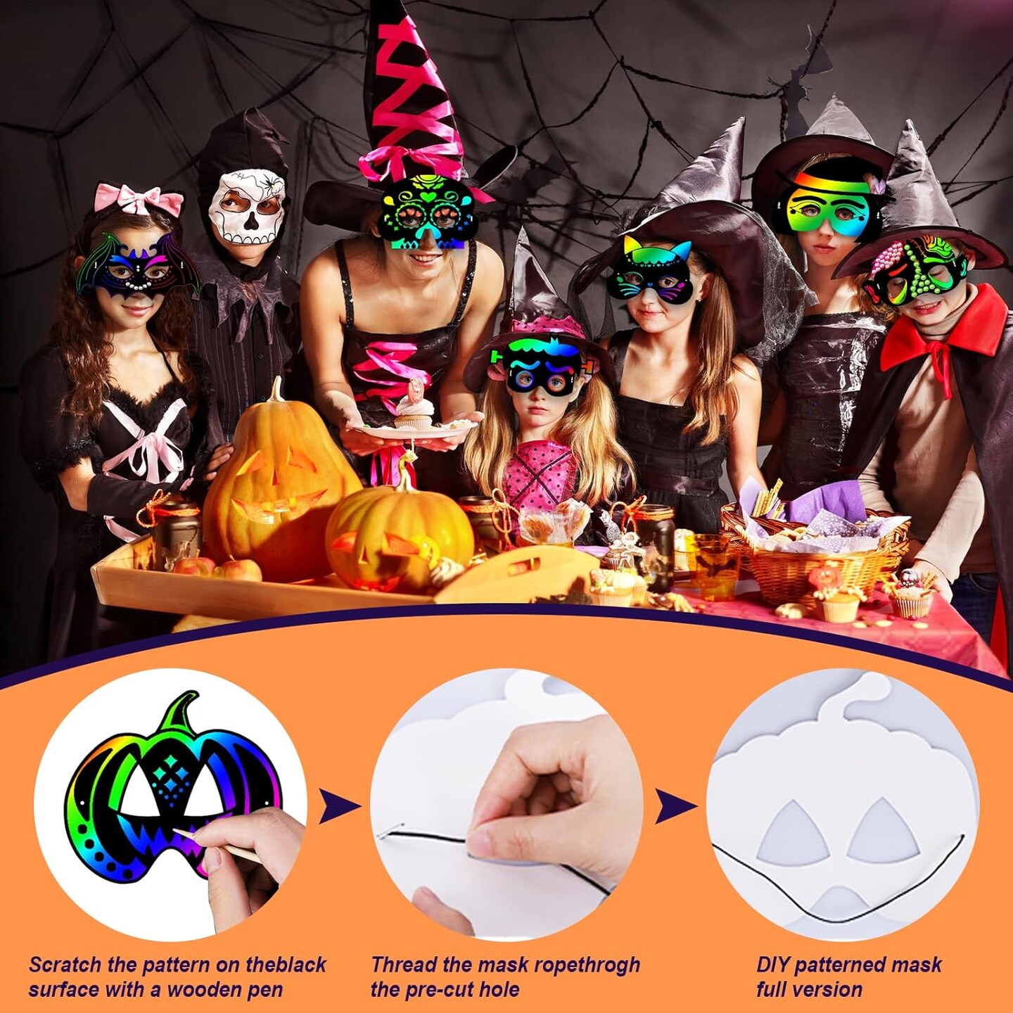 Halloween Basket Goodie Bag Stuffer Fillers for Kids
