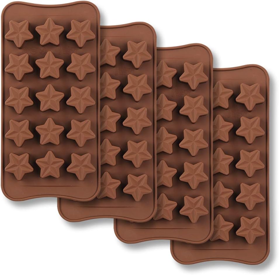 4 pcs Star Shaped Chocolate Mold