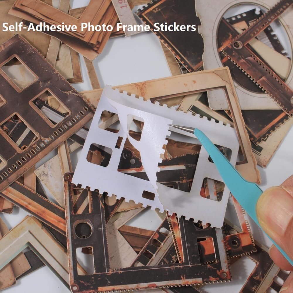 60Pcs Vintage Scrapbook Embellishment Movie Film Cutouts Paper Stickers