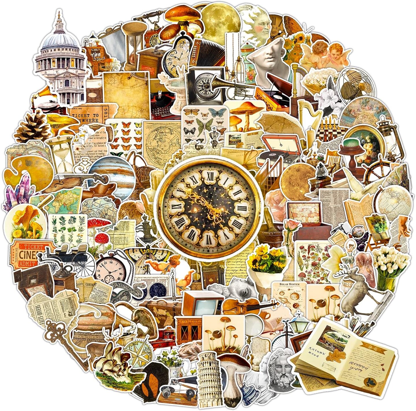 150 PCS Vintage Scrapbook Stickers