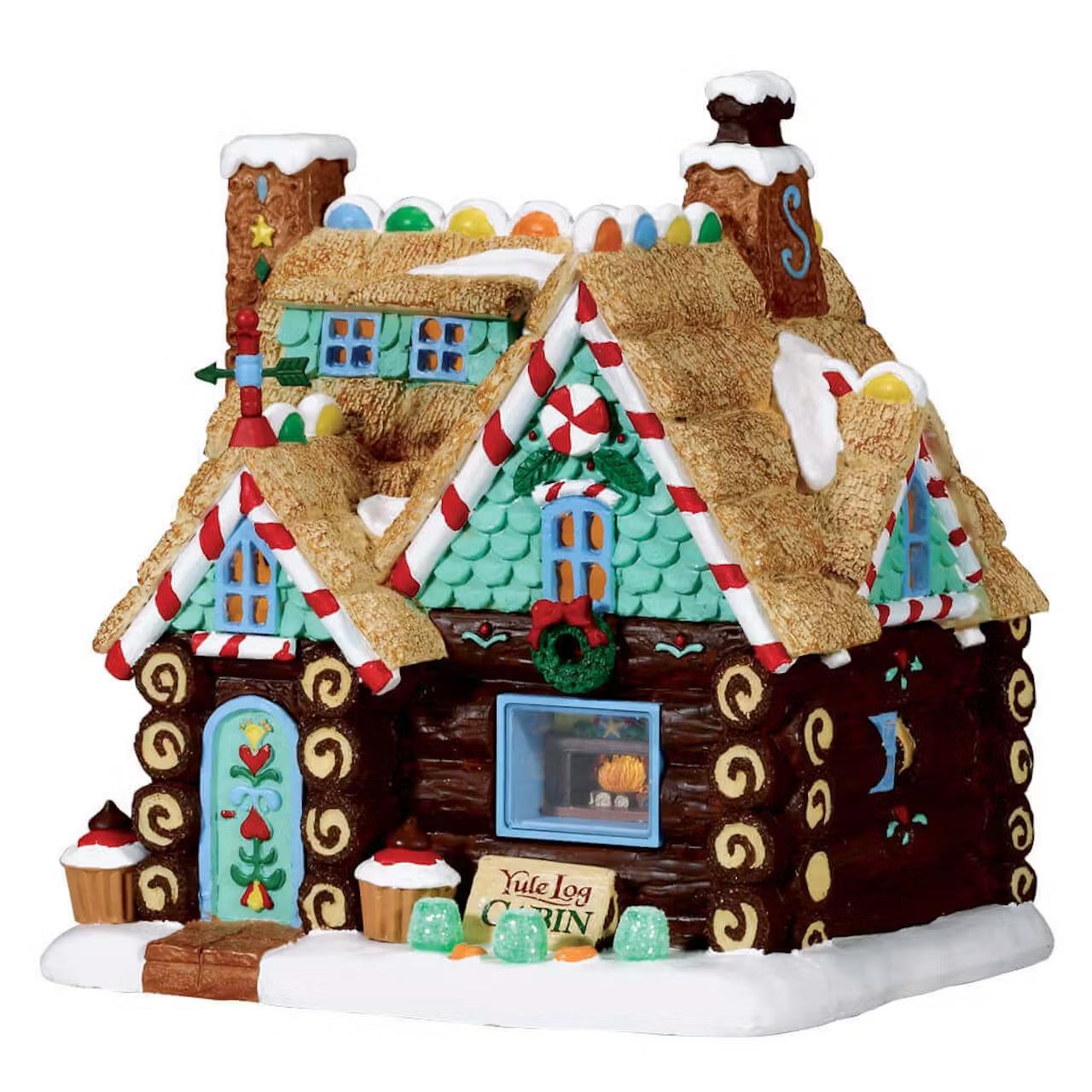 Lemax Sugar &#x27;N Spice Village: Yule Log Cabin