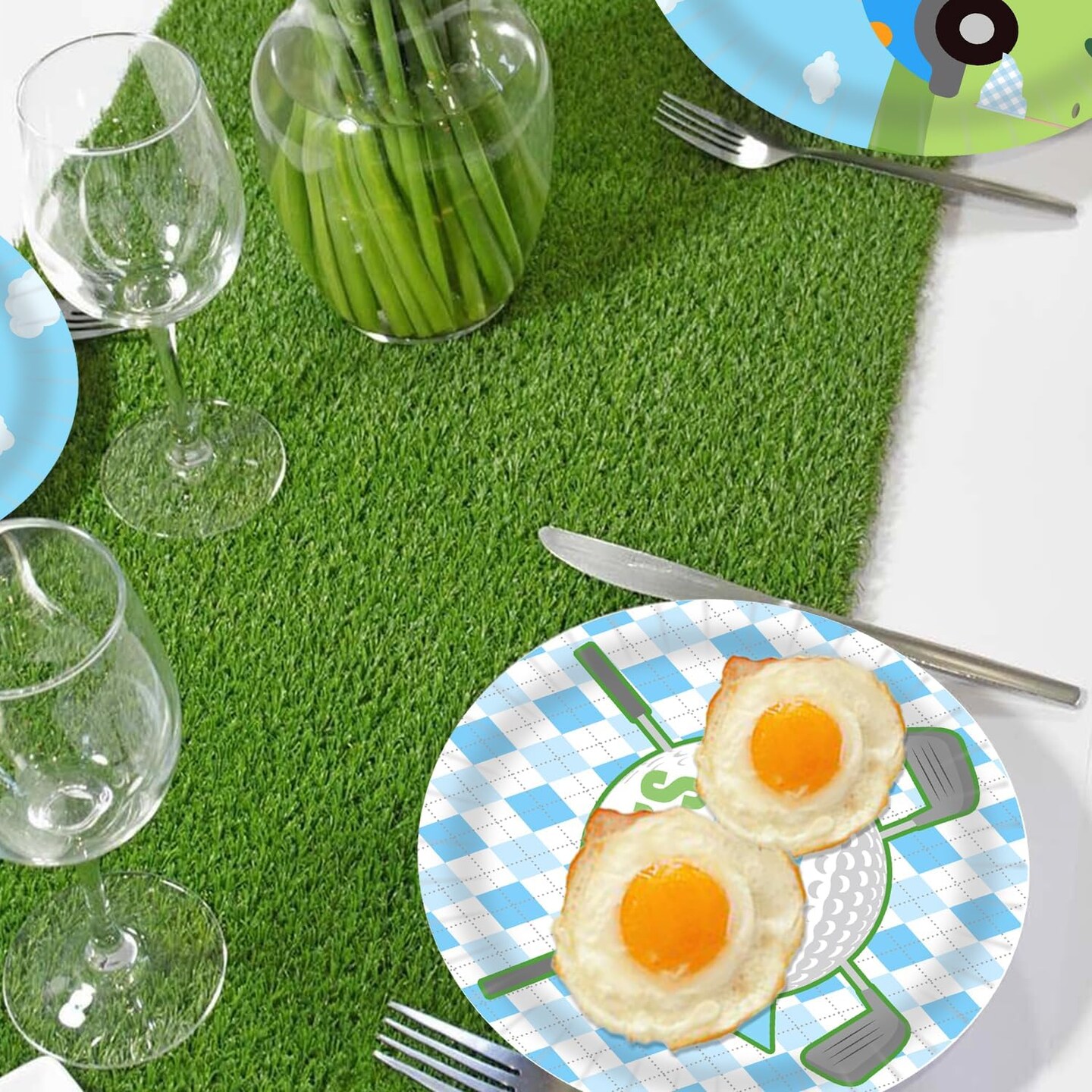 Golf Theme Party Paper Plates Let&#x27;s Par-Tee Golf Party Decorations