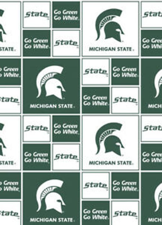 Licensed NCAA Michigan State MIST-020 Cotton Fabric by the Yard