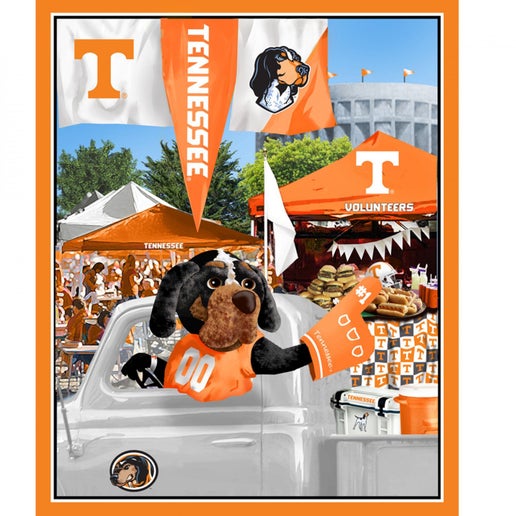 Licensed NCAA Tennessee Tailgate Panel Digital Print TENN-1157 Cotton Fabric by the Panel