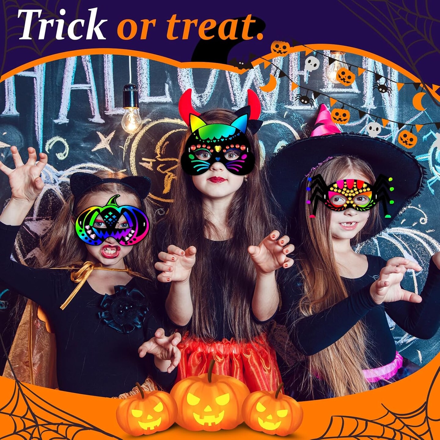 Halloween Basket Goodie Bag Stuffer Fillers for Kids