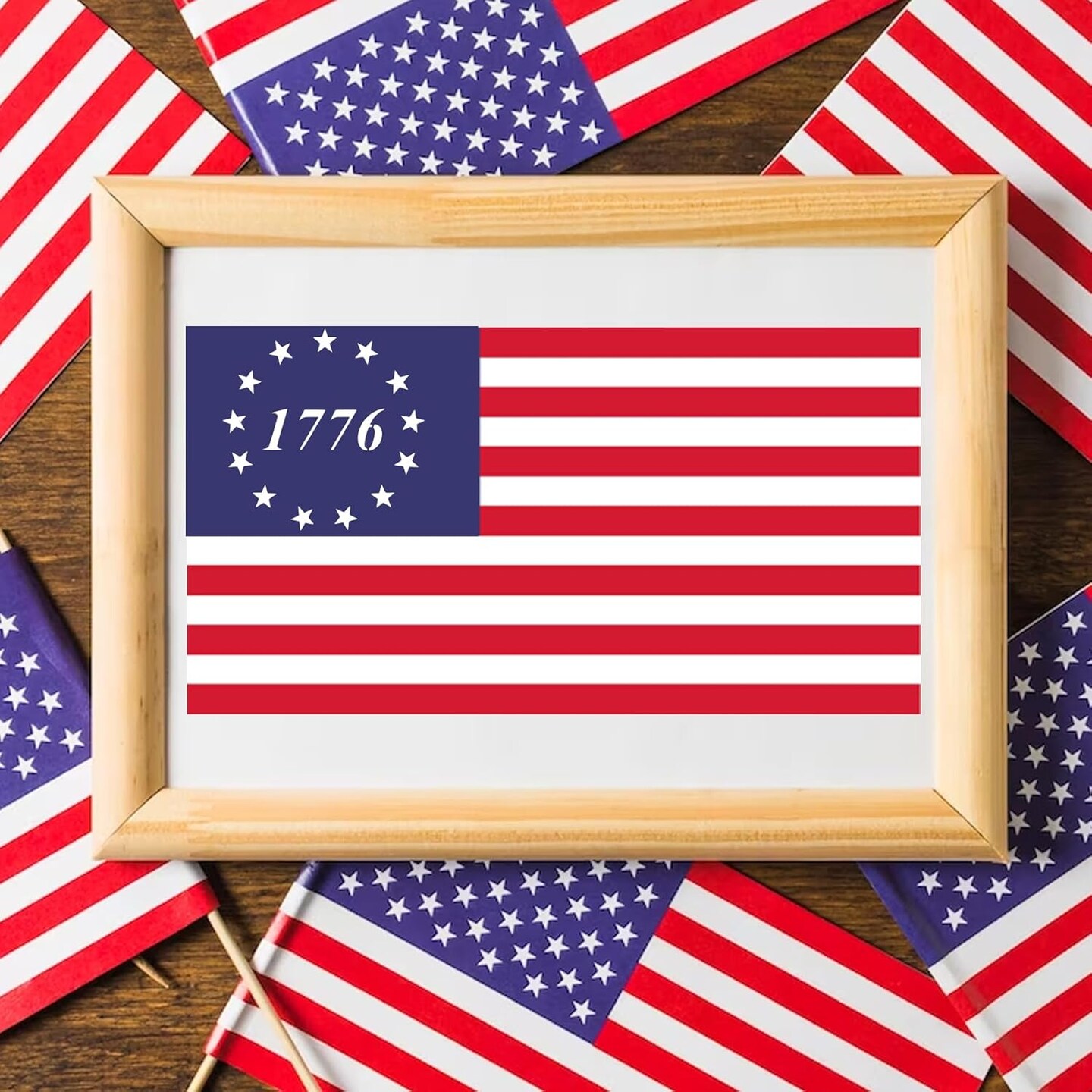 American Flag Star Stencils Template (Large Flag)