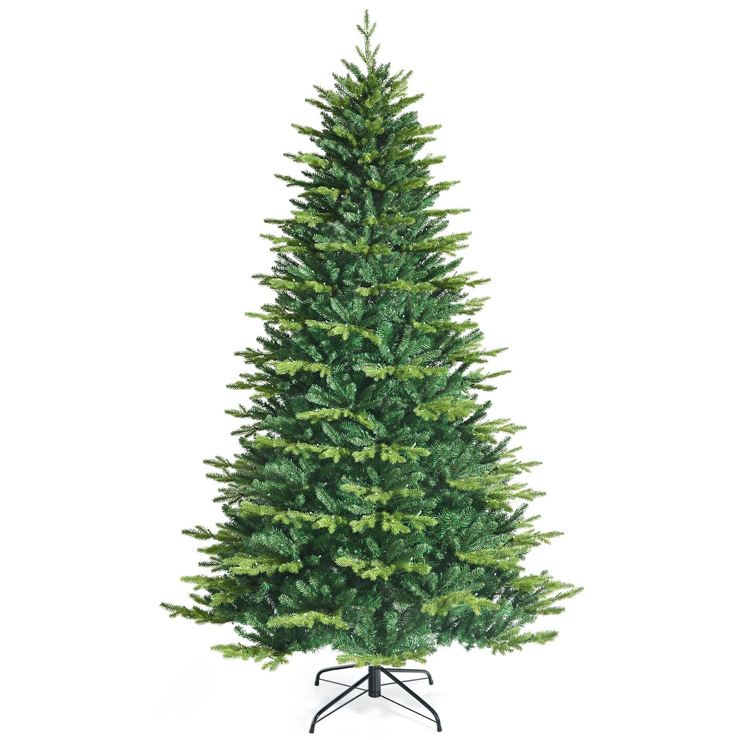 Green 8ft Artificial Christmas Tree with LED Lights and Branches