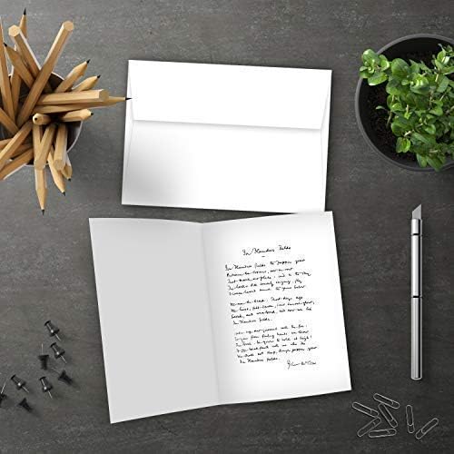 Greeting Cards Set &#x2013; 5x7 Blank White Cardstock and Envelopes
