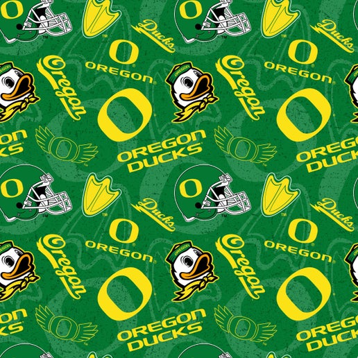 Licensed NCAA University of Oregon Ducks Tone on Tone OR-1178 Cotton Fabric by the Yard