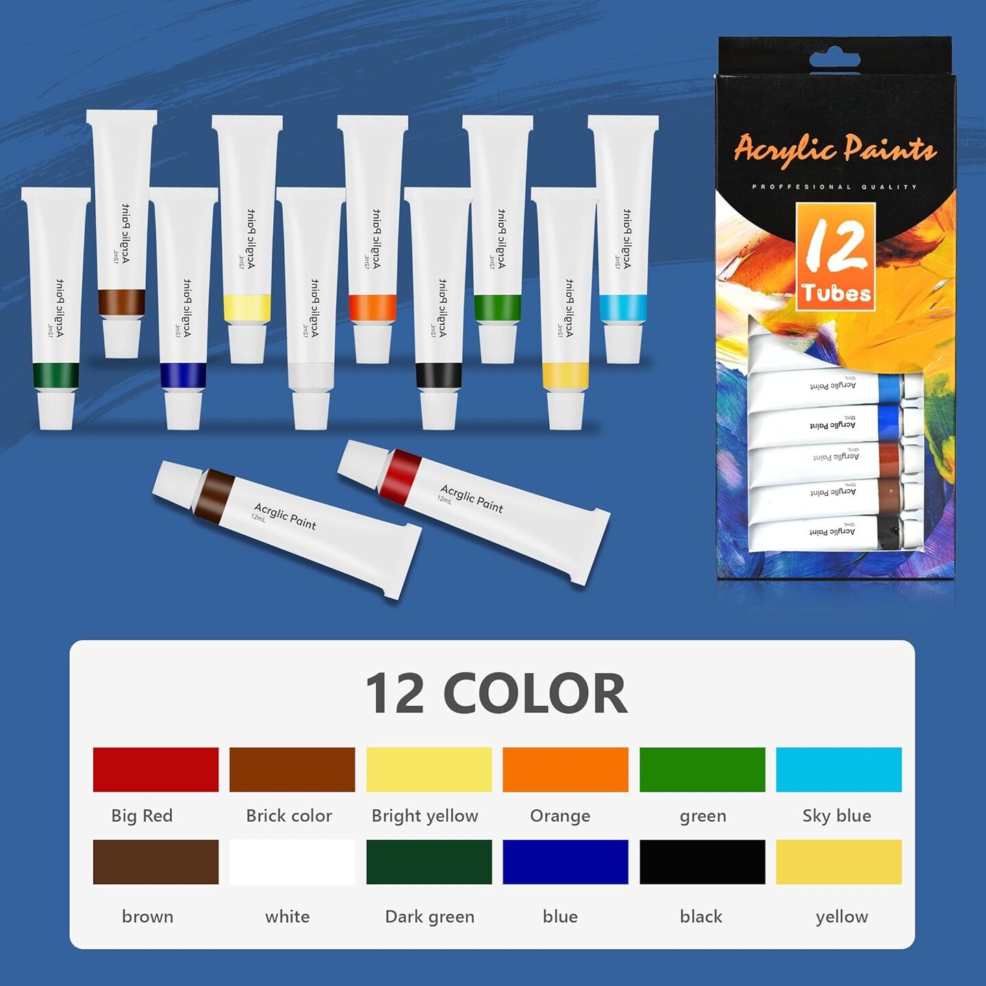 Painting Kits for Adults Kids,Acrylic Paint Canvas Easel Set
