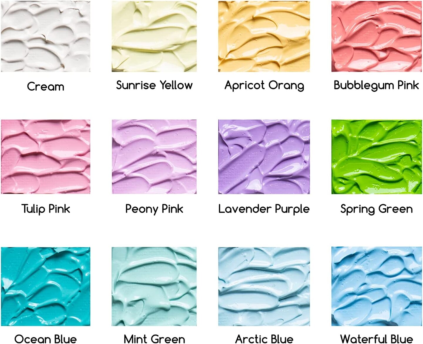 MEEDEN Pastel Acrylic Paint Set, 12 Pastel Colors 22 ml/0.74oz, Heavy Body Acrylic Paint Tubes, Art Craft Paints for Artists Kids Beginners, Art Supplies for Canvas Wood Rock Painting