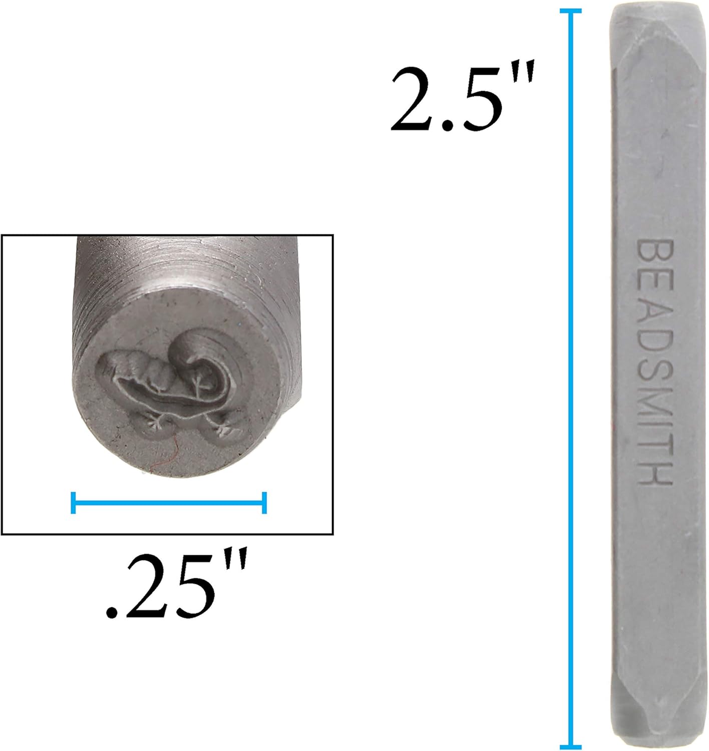 The Beadsmith Steel Design Stamps - Jewelry Stamping Tools, Eagle Design, 2.25 Inches w/ 6 mm Base