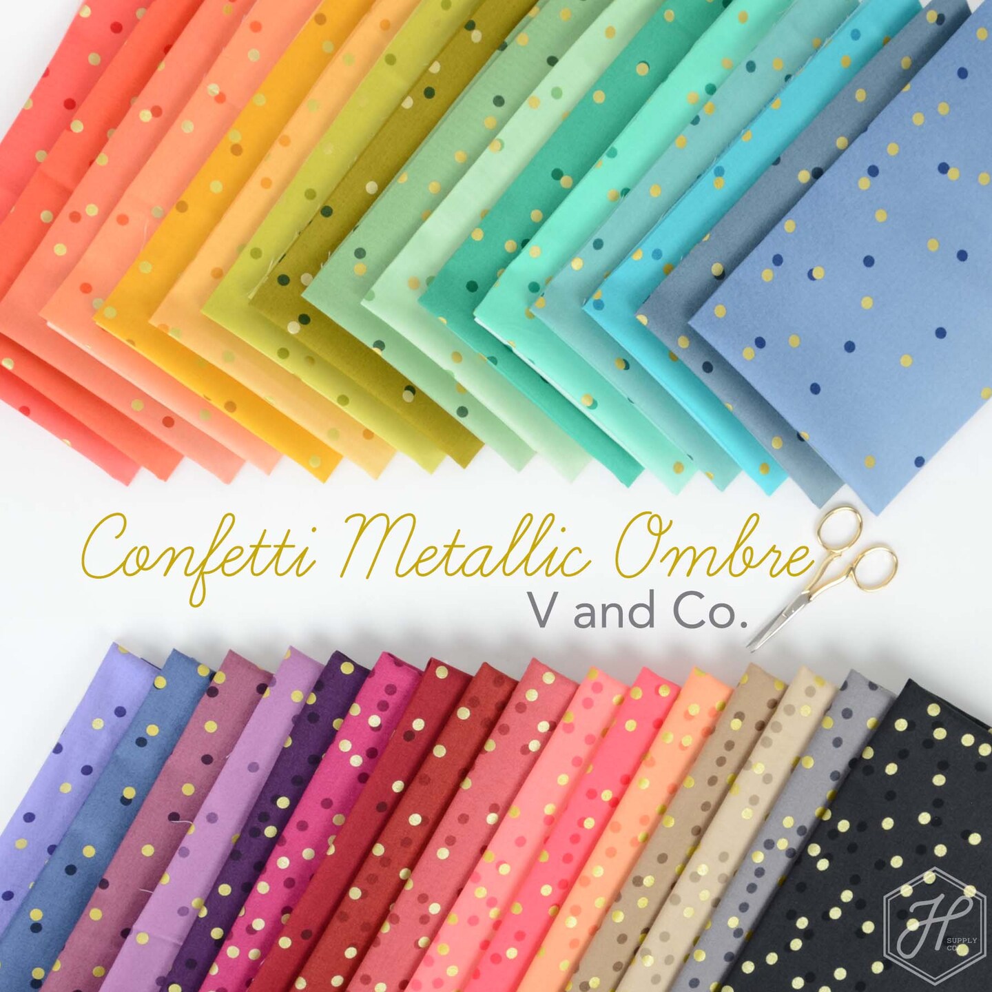 Ombre Confetti Metallic in Teal (10807 31m) | Ombre Confetti Metallic | V and Co. | Moda
