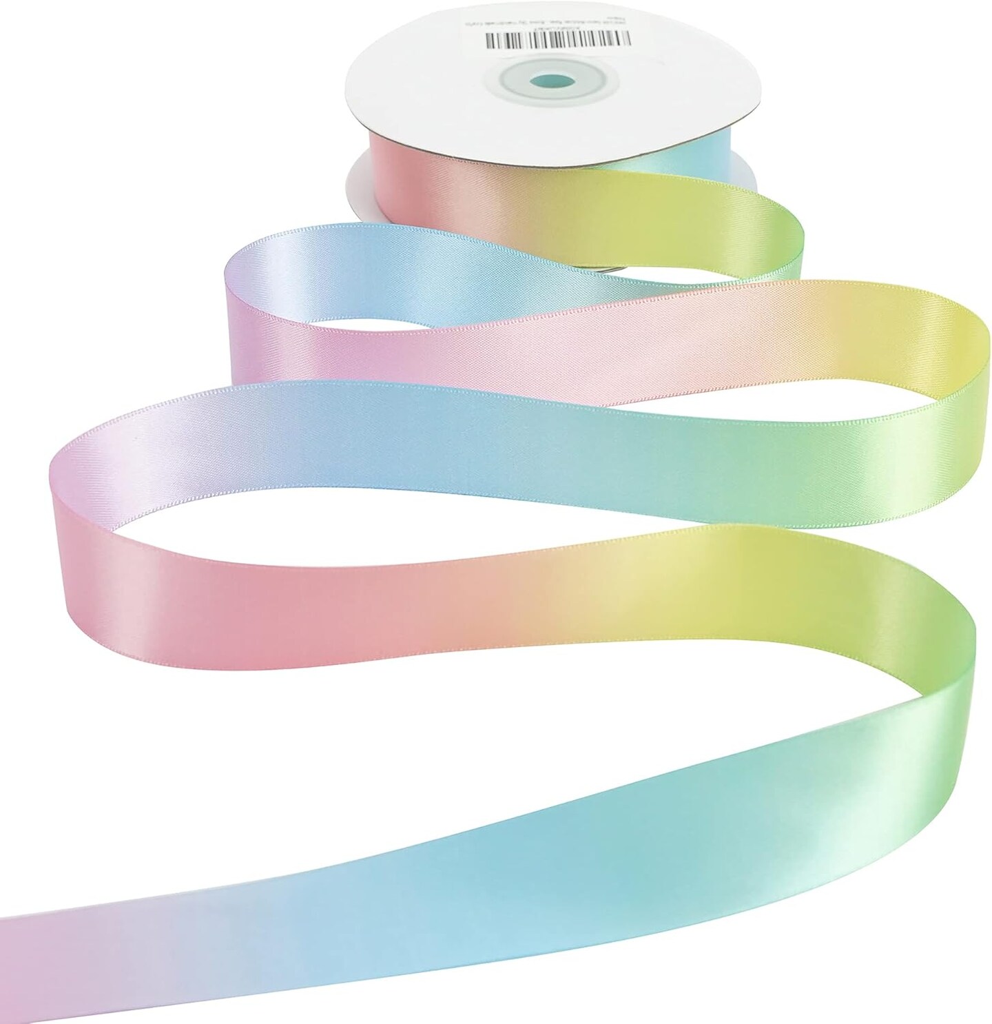 1 inch - Pastel Rainbow Ribbon Perfect for Gift Wrapping(Pastel Satin)