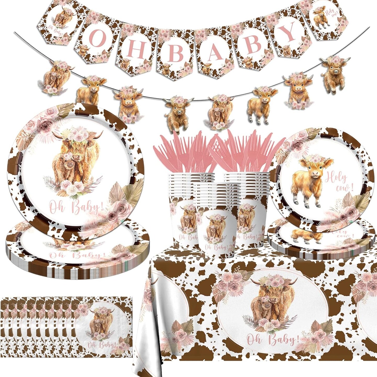 Highland Cow Baby Shower Decorations