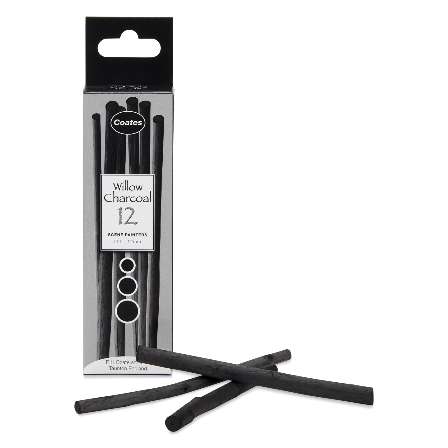 Coates Premium Artist's Willow Charcoal - Scene Painters, Assorted, Box of 12