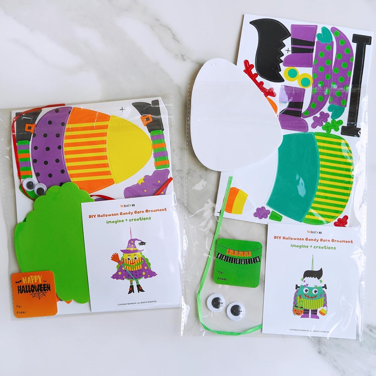 24 Sets Fall Crafts Kits - DIY Halloween Ornaments &#x26; Decorations Art Sets