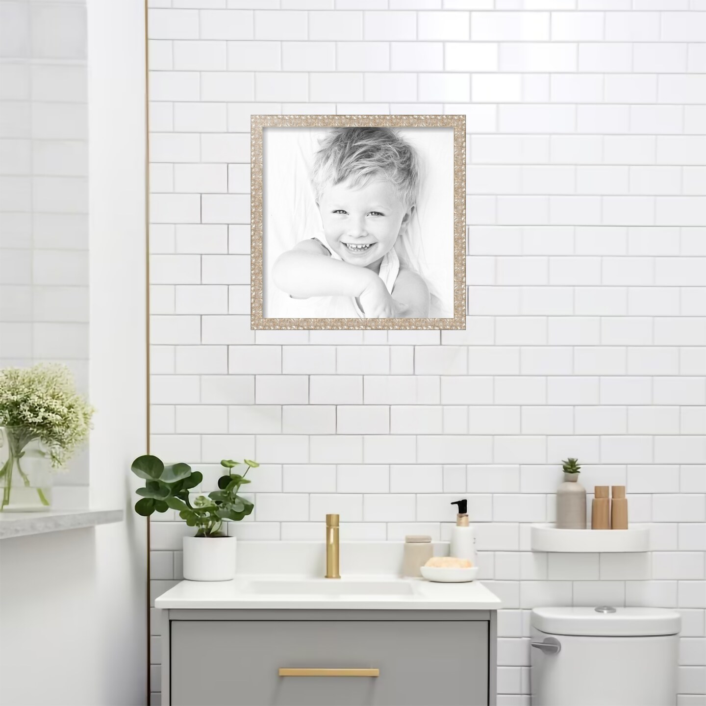 ArtToFrames 16x16 Inch Picture Frame, This 1.00 Inch Custom Wood Poster Frame is Available in Multiple Colors, Great for Your Art or Photos - Comes with Regular Glass and Corrugated Backing (A72LS)