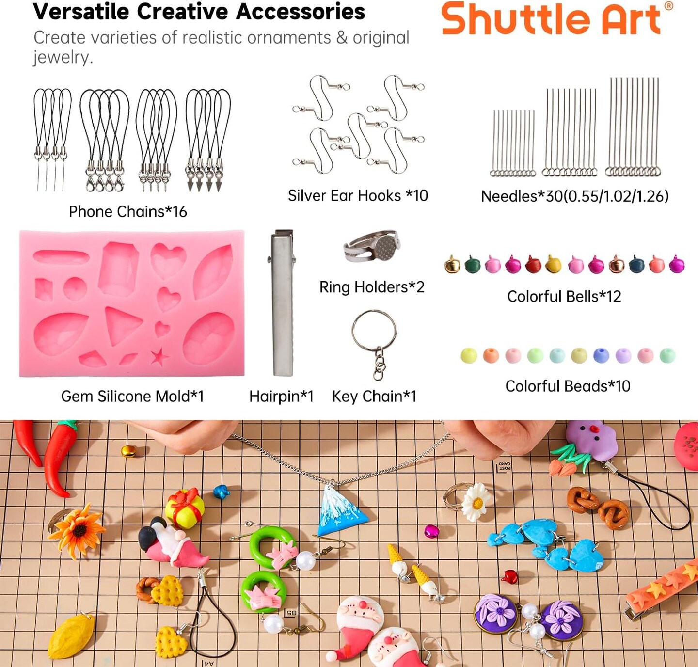 50 Colors, Soft Oven Clay Kit, 19 Carving Tools and 10 Kinds of Accessories