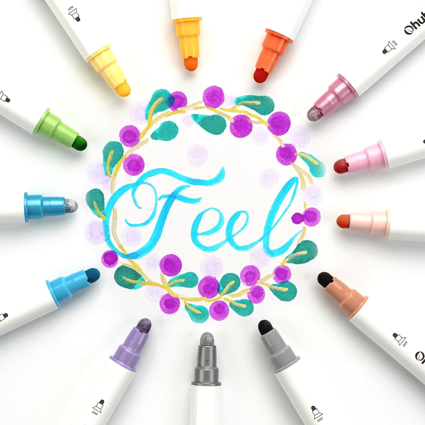 Journal Pens 24 Colors Dot Markers Dual Tips