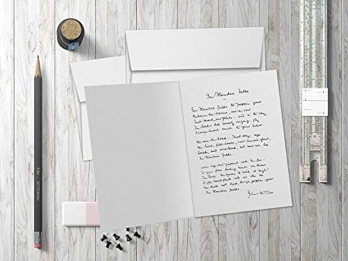 Greeting Cards Set &#x2013; 5x7 Blank White Cardstock and Envelopes