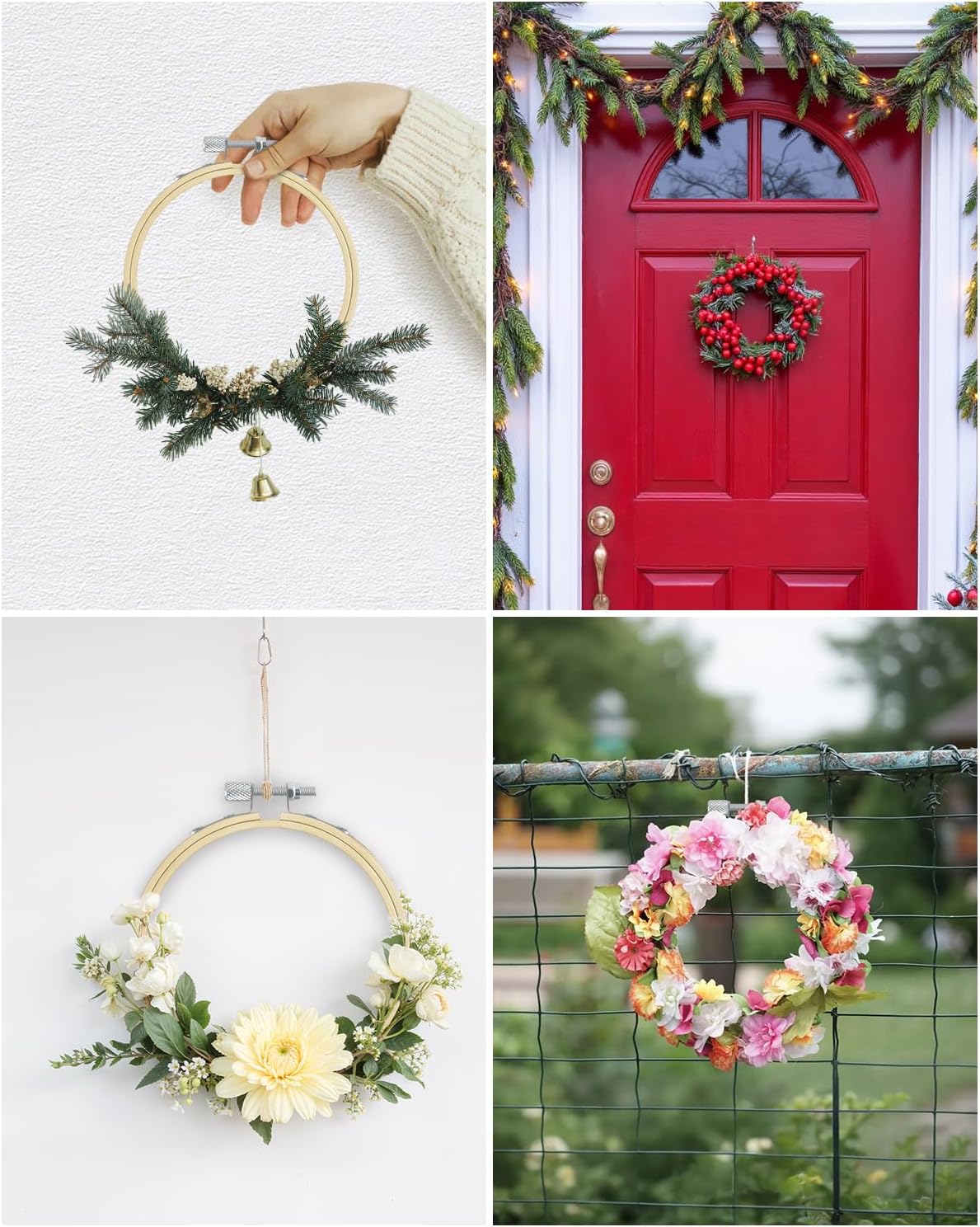 16 Pieces 4 inch Embroidery Hoops