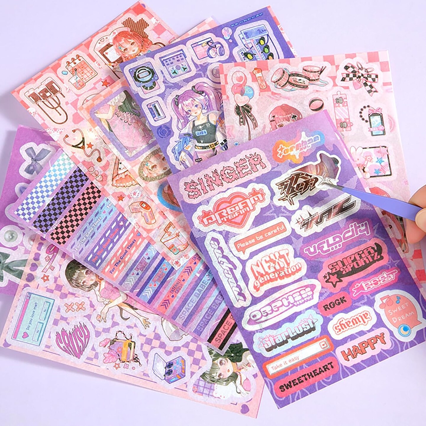 Kawaii Scrapbook kit for Girls (purple) 9 x 7.5 x 0.78 inches
